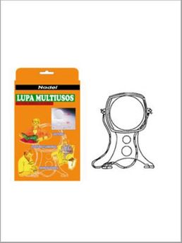 Botón Fil lupa cordón dos lentes