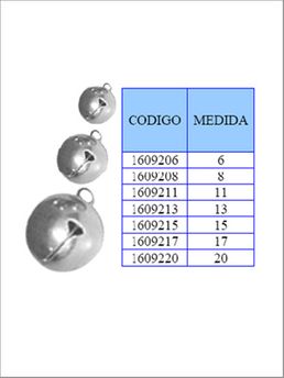 Botón Fil bolsas de cascabeles niquelados