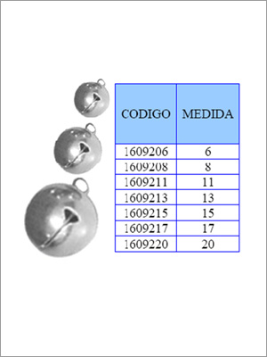 Botón Fil bolsas de cascabeles niquelados